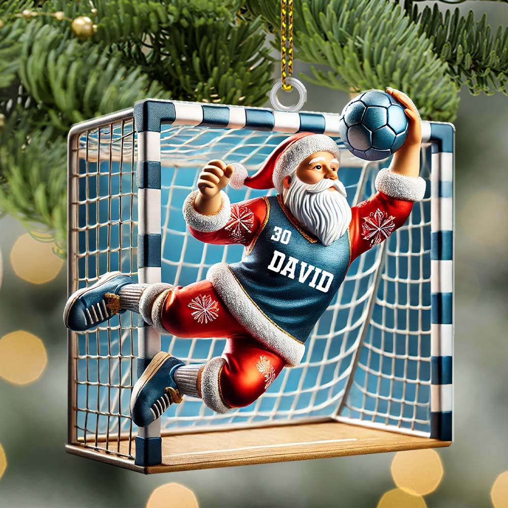 Blisscorners Custom Name and Number Soccer Ornament, Soccer Christmas Gift2D Flat LM2111