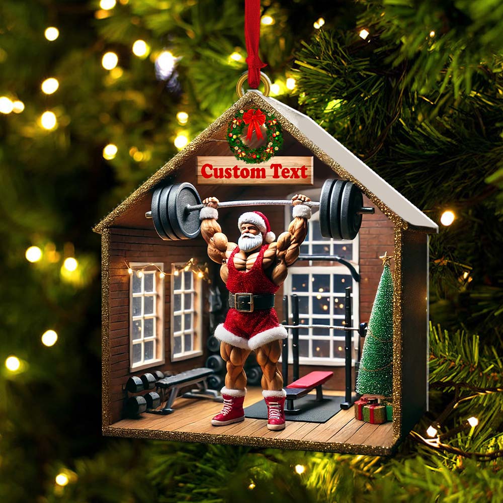 Blisscorners Weight Room Christmas Ornament, Personalized Ornament2D Flat LM2211