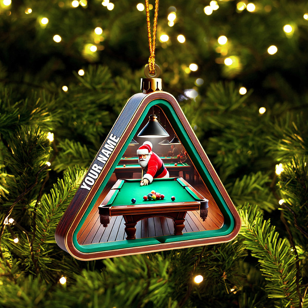 Blisscorners Billiard Santa Decor Christmas Ornament, Personalized Ornament2D Flat LM2211