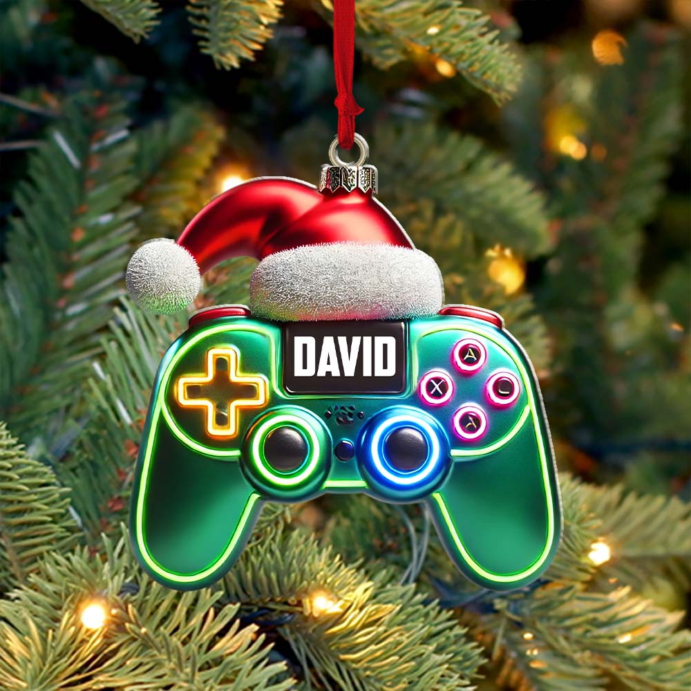Blisscorners Christmas Gamer Ornament, Personalized Ornament2D Flat LM2211
