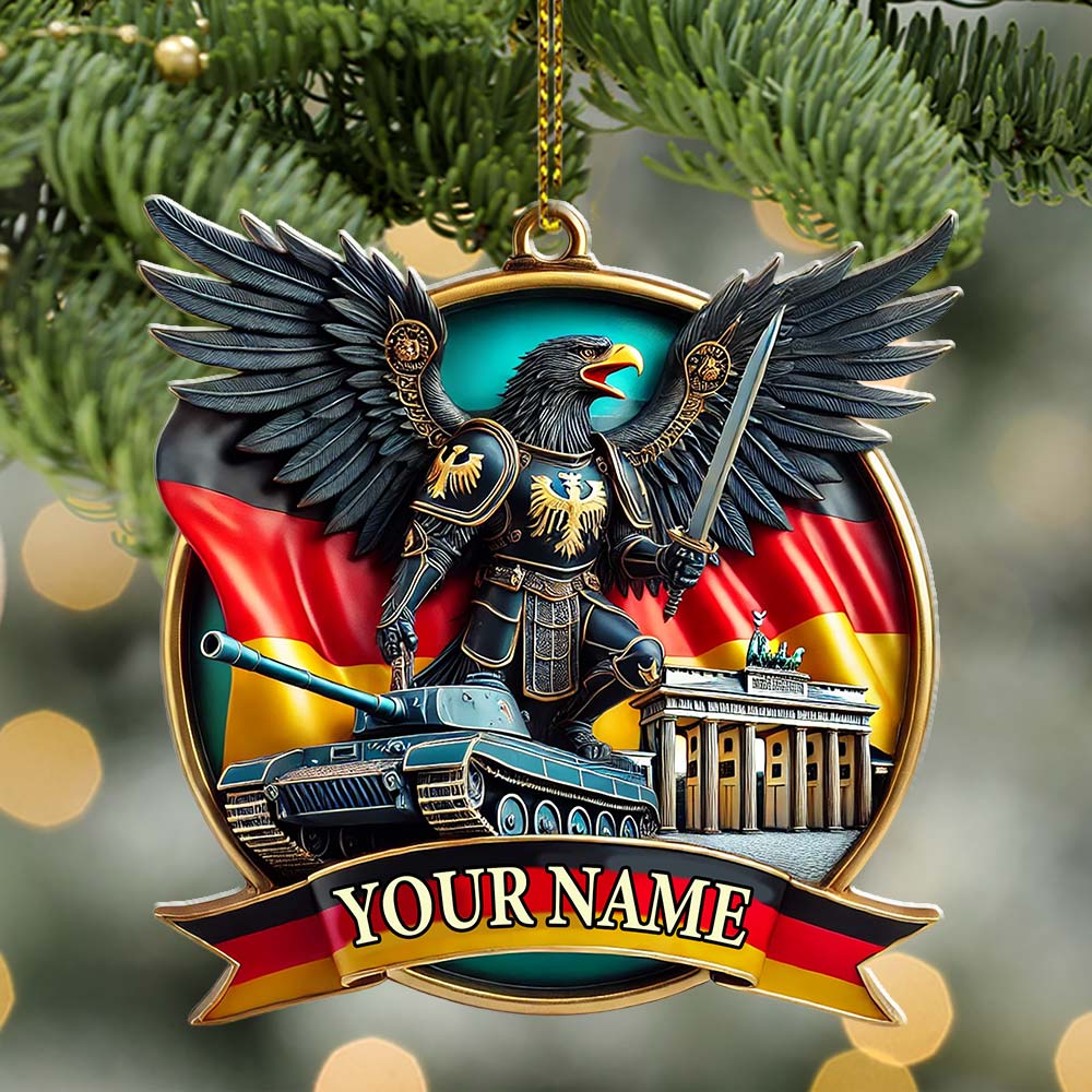 Blisscorners Custom Name Germany Ornament, Christmas Gift for Germany Lover2D Flat LM2111