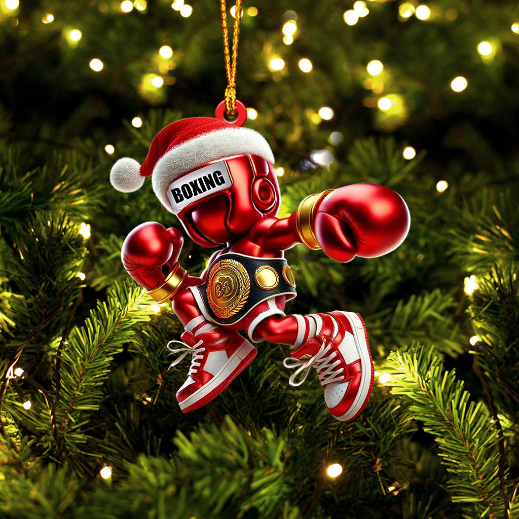 Blisscorners Boxing Christmas Ornament, Personalized Ornament2D Flat LM2211