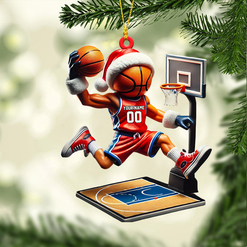Blisscorners Basketball Player Christmas Ornament, Personalized Ornament2D Flat LM2211