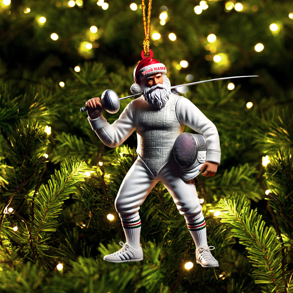 Blisscorners Fencing Christmas Ornament, Personalized Ornament2D Flat LM2211