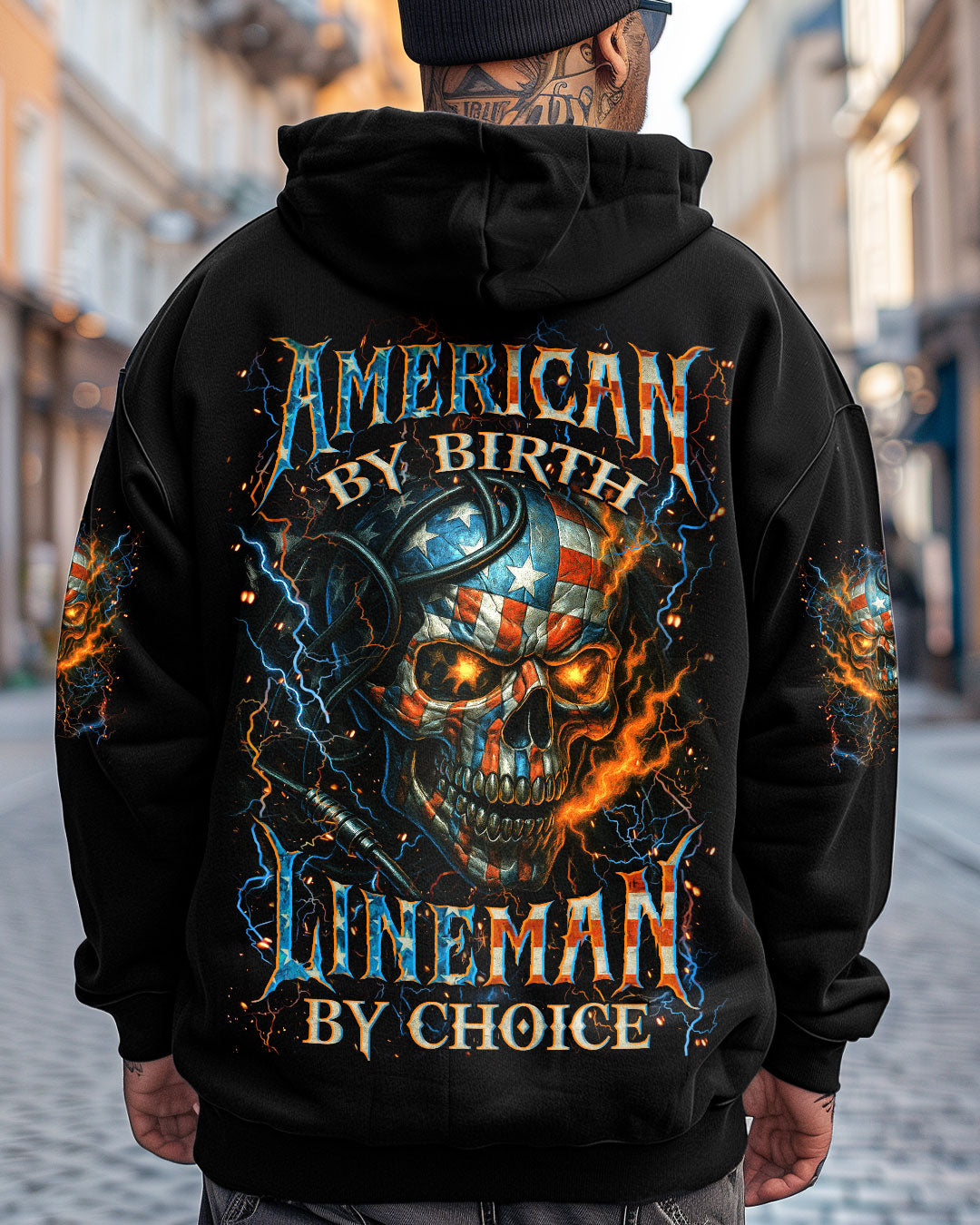 BLISSCORNERS LINEMAN I AM BECOMING A LEGEND SKULL ALL OVER PRINT