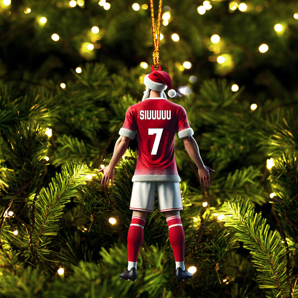 Blisscorners Santa Football Player Keeper Christmas Ornament, Personalized Ornament2D Flat LM2211