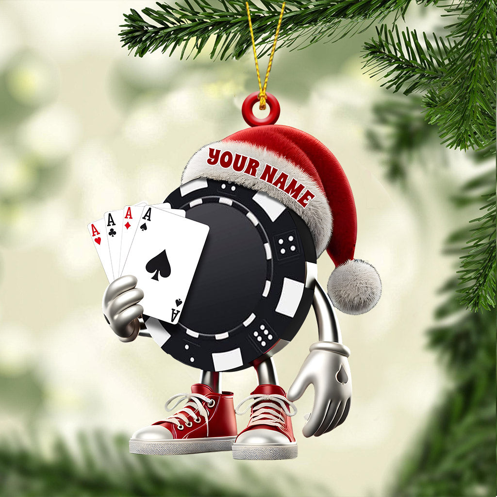Blisscorners Poker Casino Christmas Ornament, Personalized Ornament2D Flat LM2211
