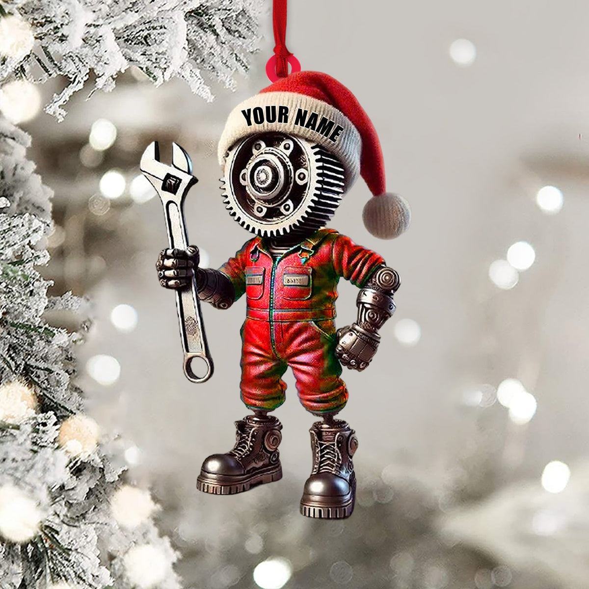 Blisscorners Mechanic, Home Decor, Christmas Ornament, Personalized Ornament2D Flat LM2111