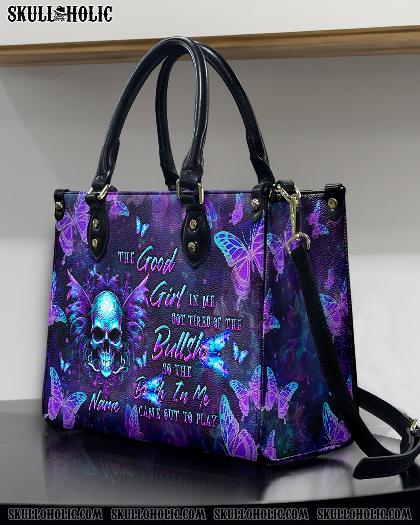 BLISSCORNERS THE GOOD GIRL IN ME LEATHER HANDBAG