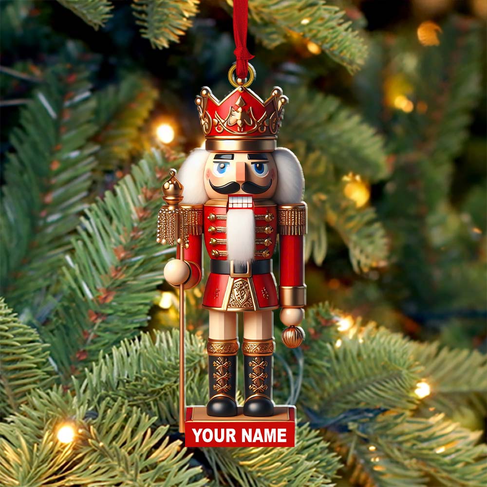 Blisscorners Nutcracker Christmas Ornament, Personalized Ornament2D Flat LM2211