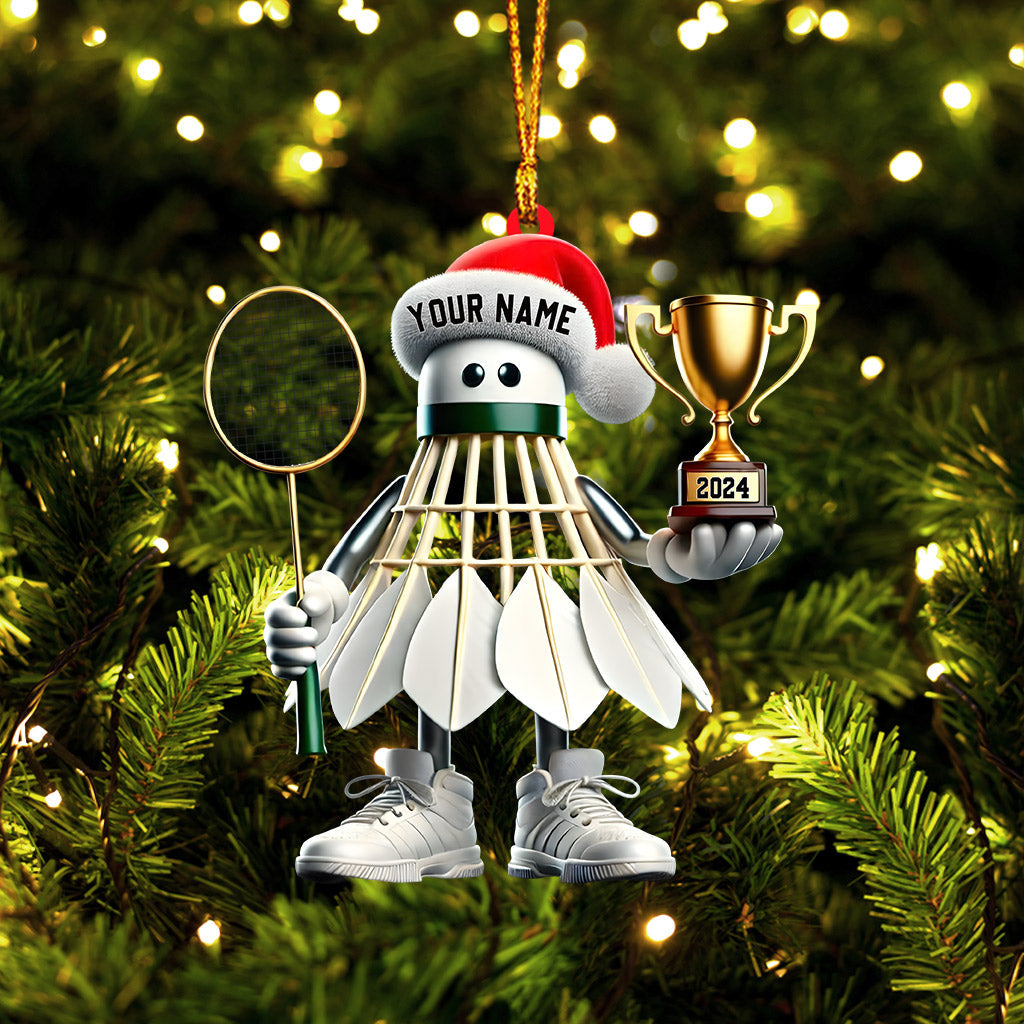 Blisscorners Badminton Champion Decor Christmas Ornament, Personalized Ornament2D Flat LM2211