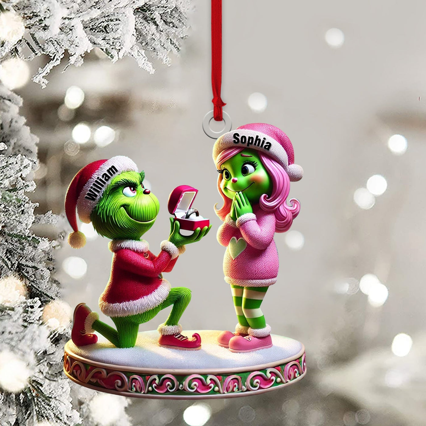 Blisscorners Propose Home Decor Christmas Ornament, Personalized Ornament2D Flat LM2211
