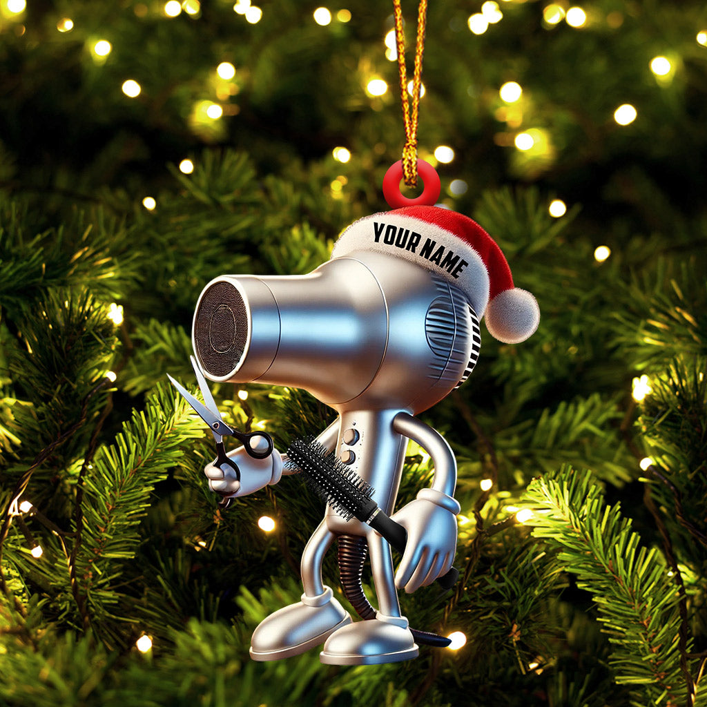 Blisscorners Hair Dryer Christmas Ornament, Personalized Ornament2D Flat LM2211