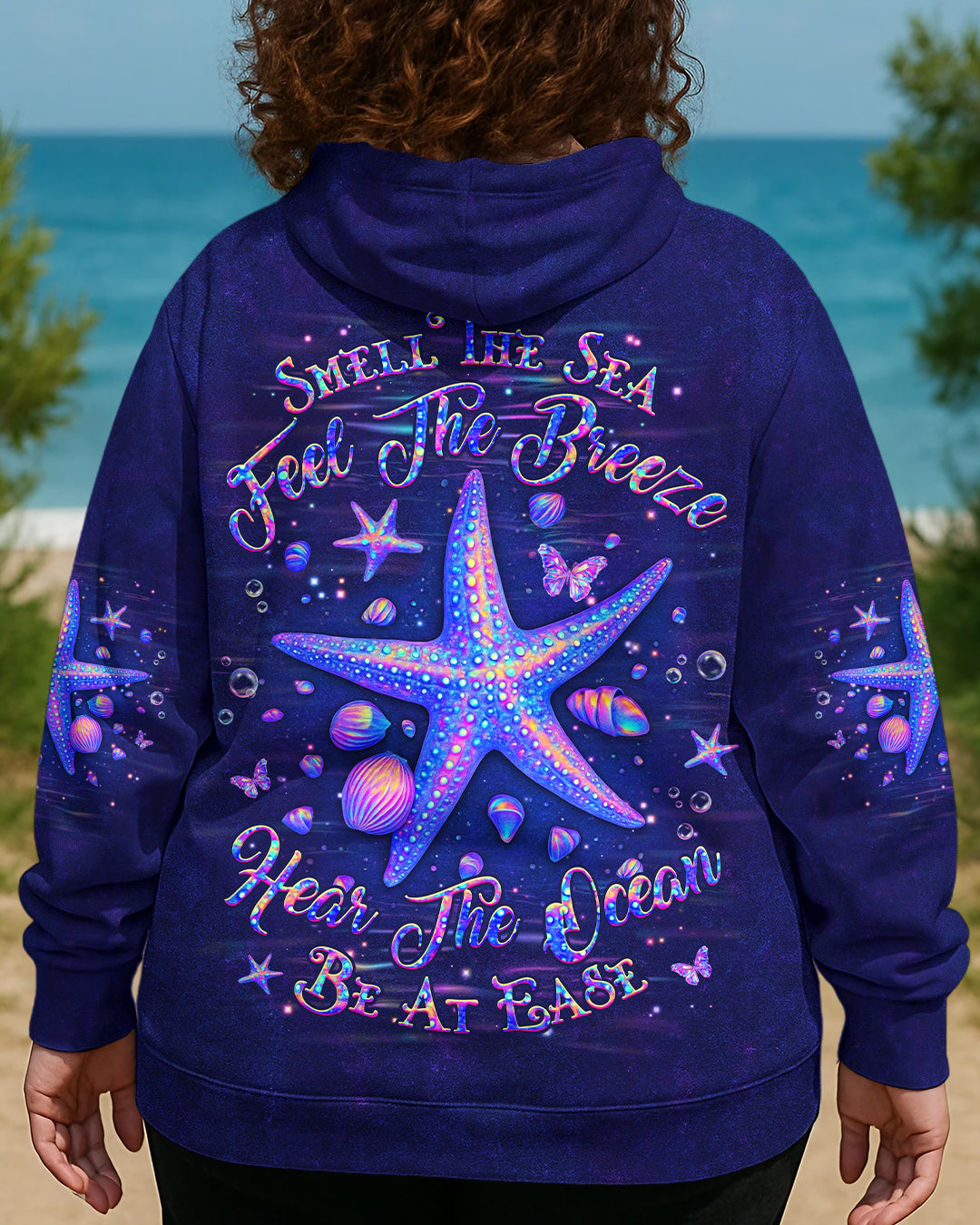 BLISSCORNERS SMELL THE SEA FEEL THE BREEZE STARFISH ALL OVER PRINT