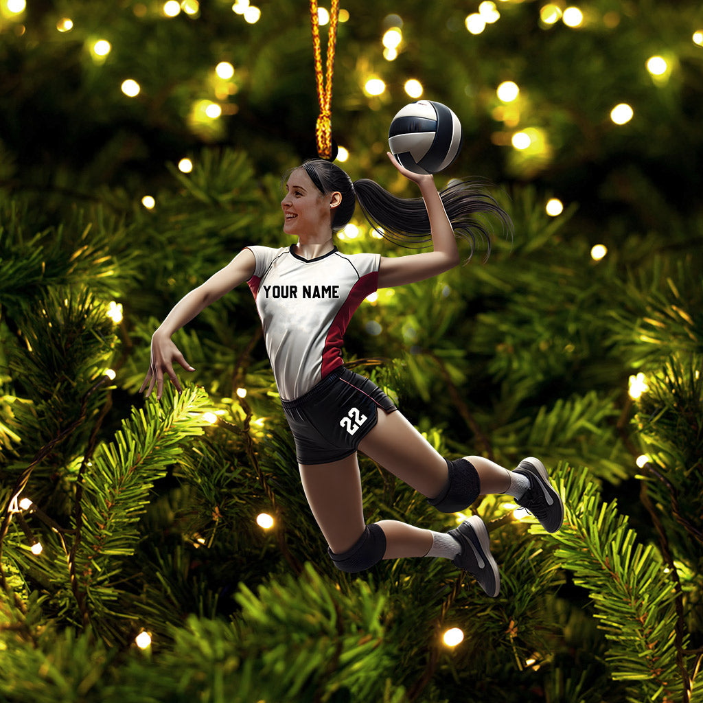 Blisscorners Volleyball Woman Decor Christmas Ornament, Personalized Ornament2D Flat LM2211