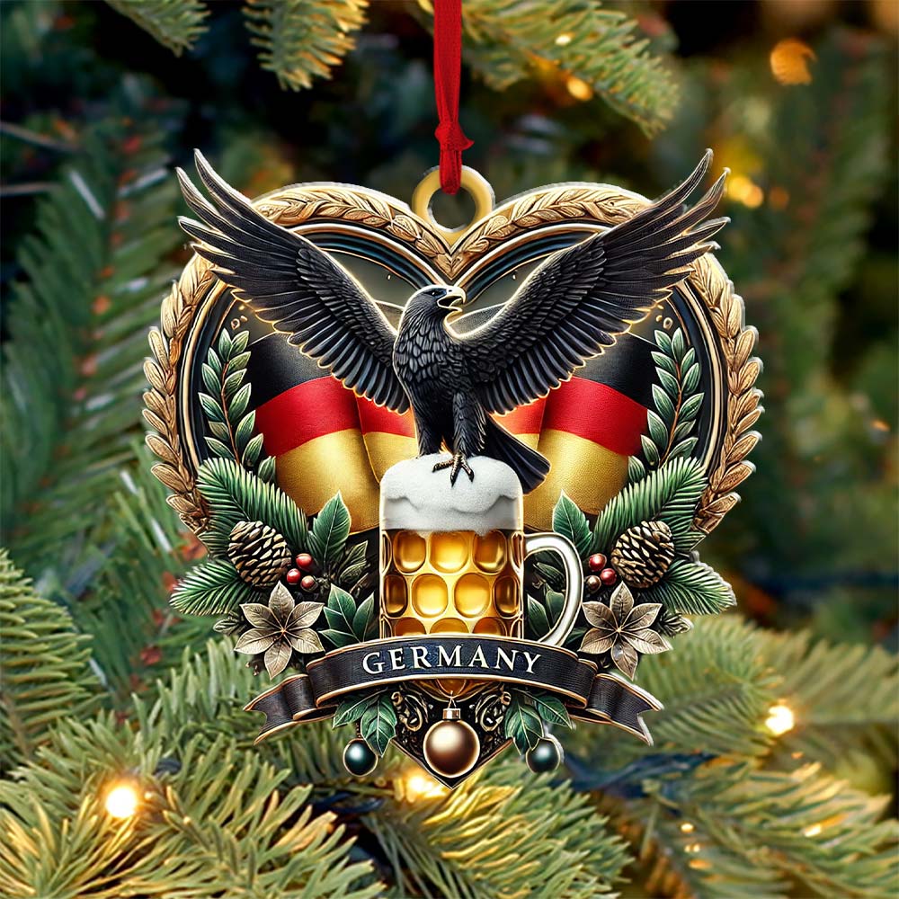 Blisscorners Custom Name Germany Ornament, Christmas Gift for Germany Lover2D Flat LM2211