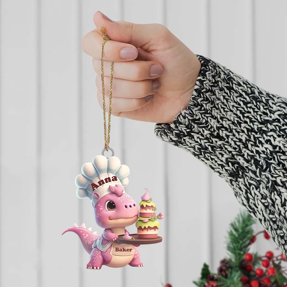 Blisscorners Custom Name Bakery Ornament, Christmas Gift for Baking Lover2D Flat LM2211