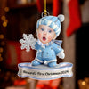 (Photo Inserted) Blisscorners Baby First Christmas Custom Photo - Personalized Custom Acrylic Ornament