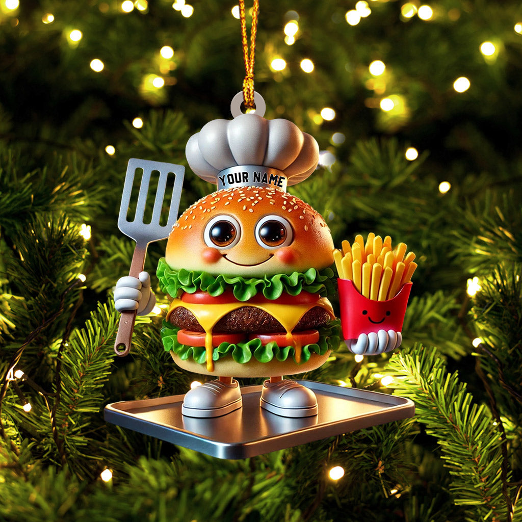 Blisscorners Fast Food Home Decor Christmas Ornament, Personalized Ornament2D Flat LM2211