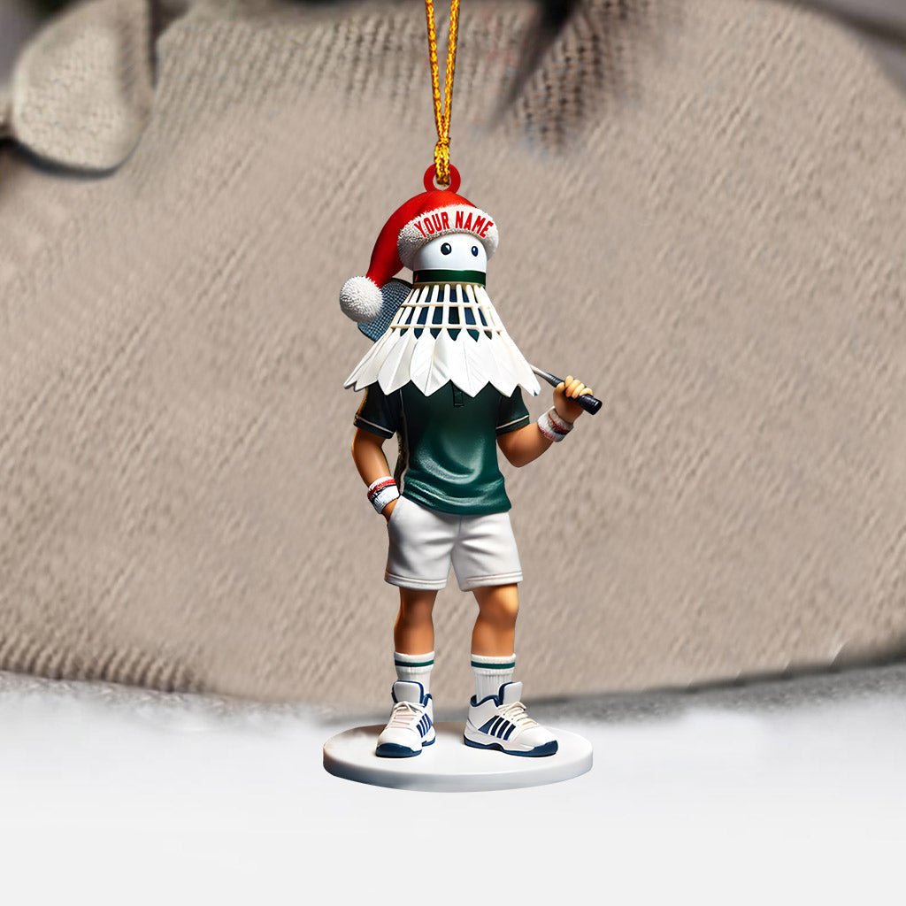 Blisscorners Shuttlecock Badminton Christmas Ornament, Personalized Ornament2D Flat LM2211