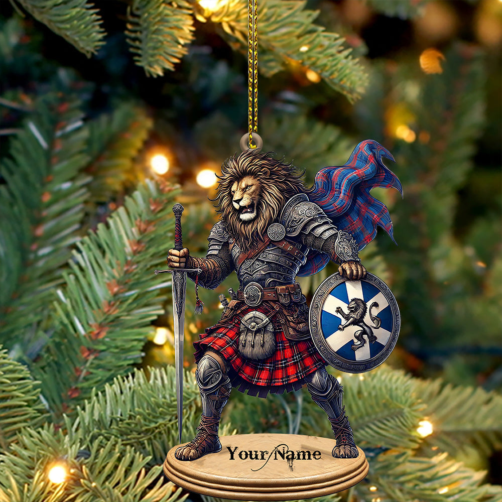 Blisscorners Custom Scotland Lion Ornament, Personalized Ornament2D Flat LM2211