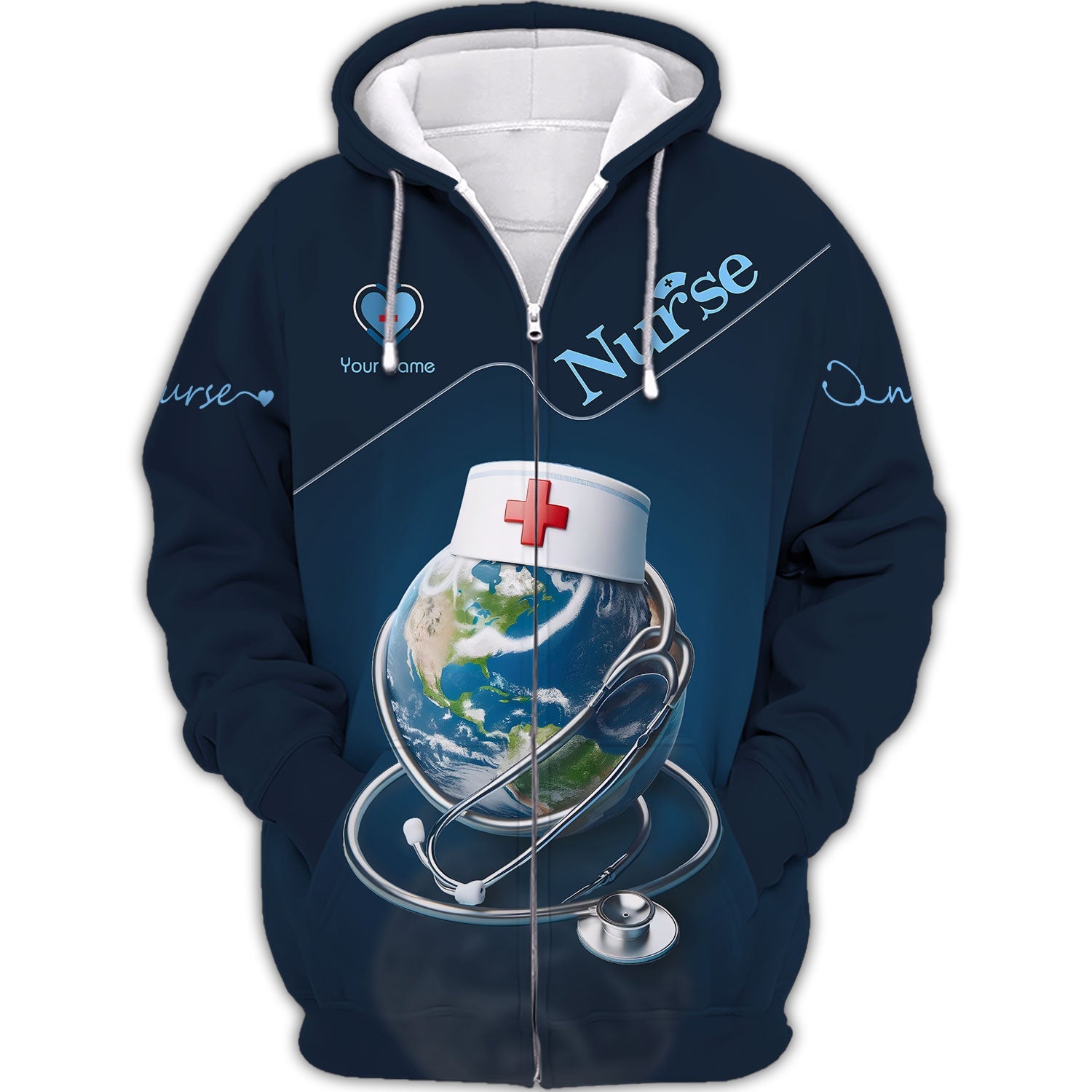 Blisscorners Personalized Nurse Shirt - A World of Care in a Stylish Statement