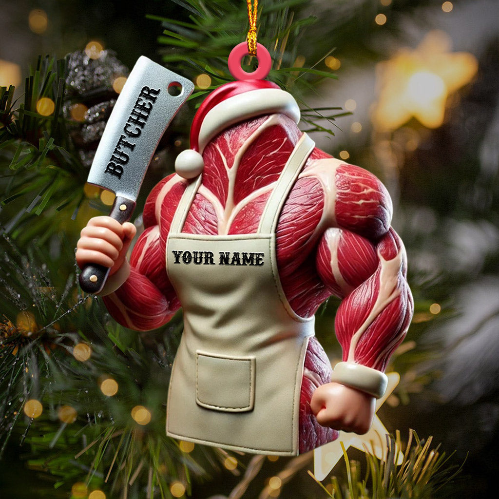 Blisscorners Butcher Christmas Ornament, Personalized Ornament2D Flat LM2211