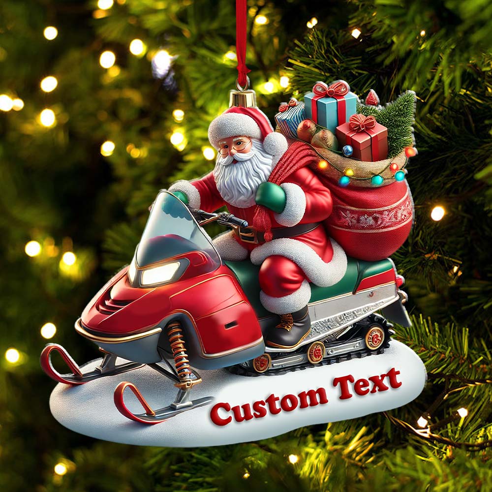 Blisscorners Custom Name Santa Ornament, Christmas Gift Decoration2D Flat LM2211