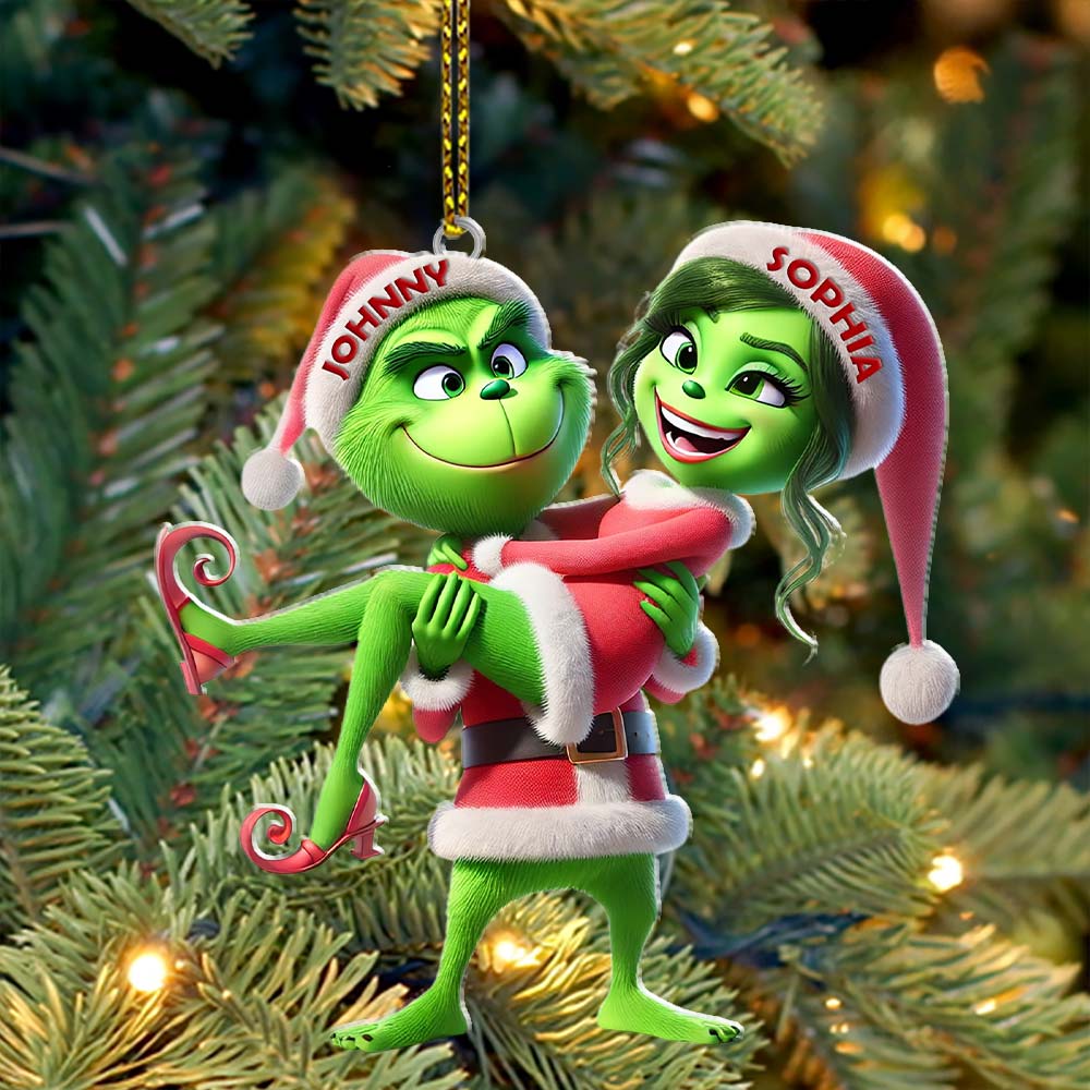 Blisscorners Custom Name Couple Christmas Ornament, Lover Christmas Gift32D Flat LM2111