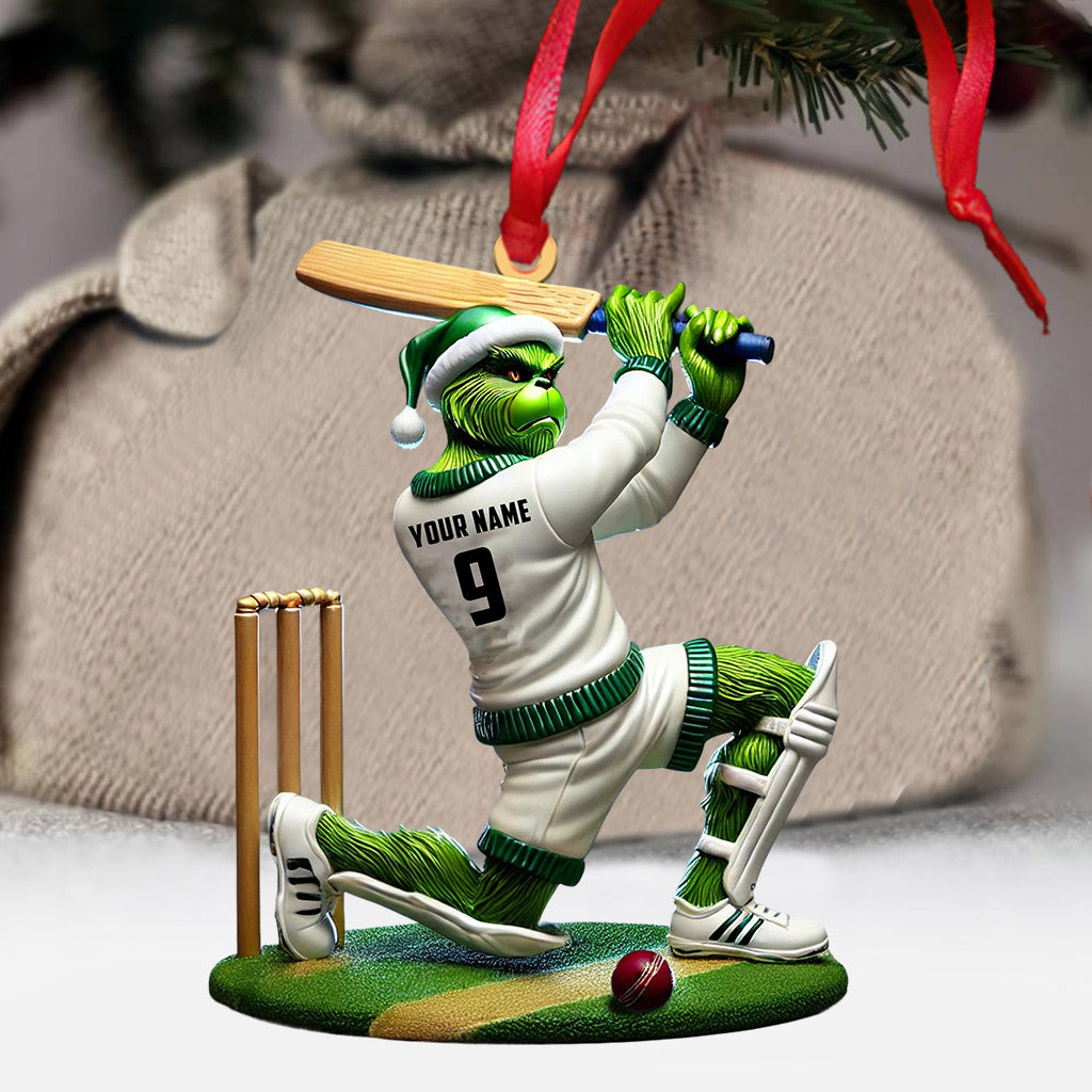 Blisscorners ELF Cricket Ball Christmas Ornament, Personalized Ornament2D Flat LM2211