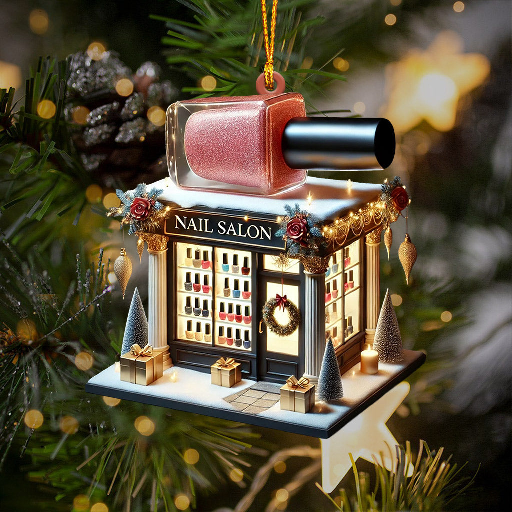 Blisscorners Nail Salon Christmas Ornament, Personalized Ornament2D Flat LM2211