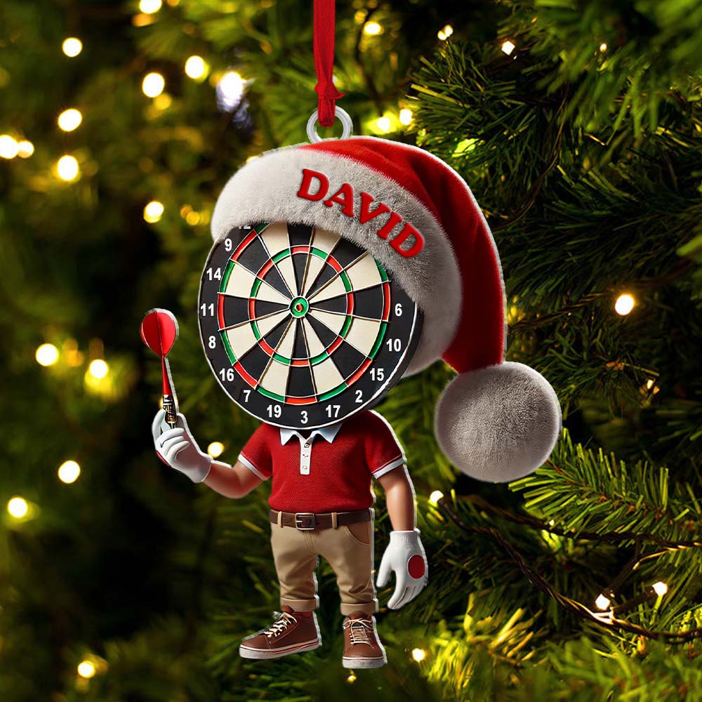 Blisscorners Custom Name Dart Ornament, Christmas Gift Decoration2D Flat LM2211