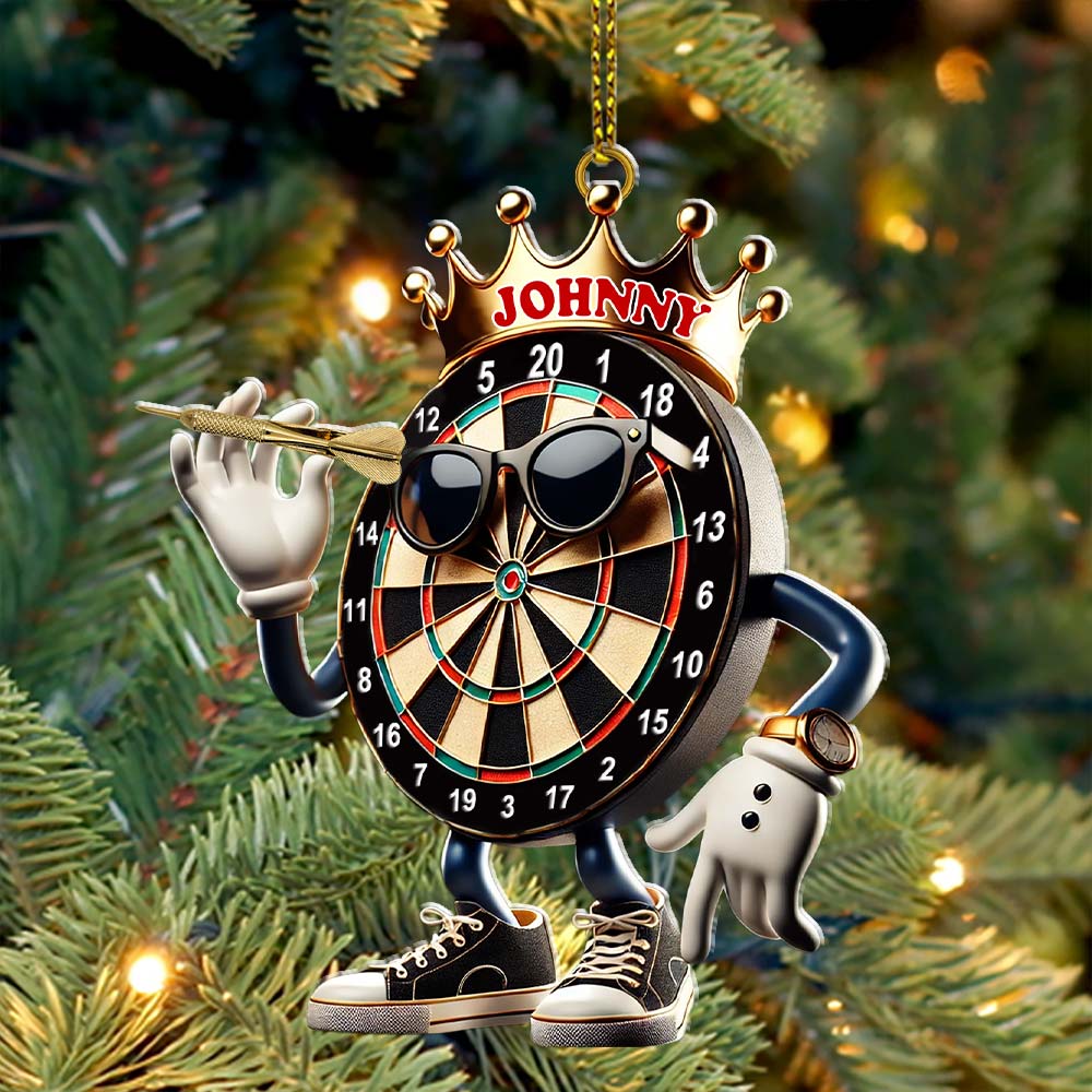 Blisscorners Custom Name Dart Ornament, Christmas Gift Decoration2D Flat LM2111
