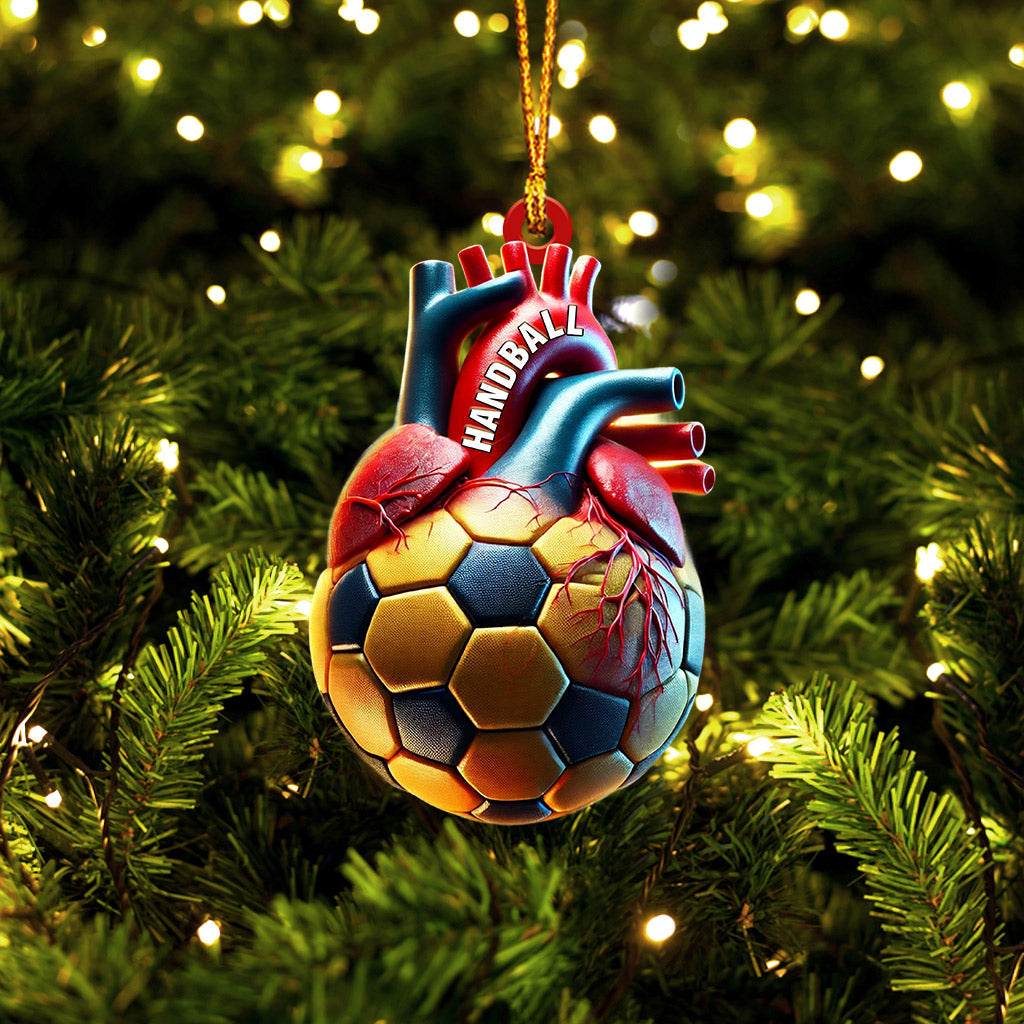 Blisscorners Ball Heart Home Decor Christmas Ornament, Personalized Ornament2D Flat LM2211