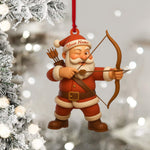 Blisscorners Archery Santa Christmas, Home Decor, Christmas Ornament, Personalized Ornament2D Flat LM2111