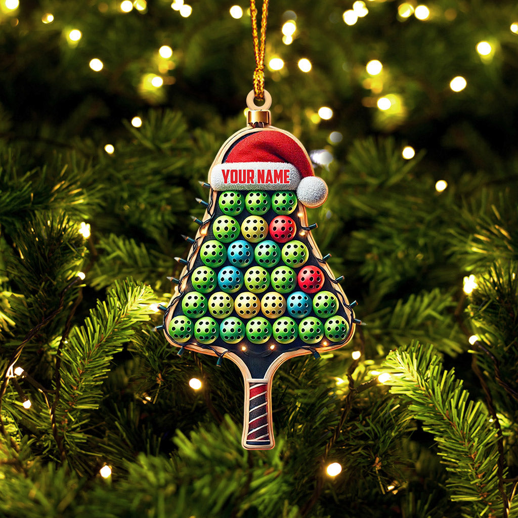 Blisscorners PickleBall Christmas Ornament, Personalized Ornaments2D Flat LM2211