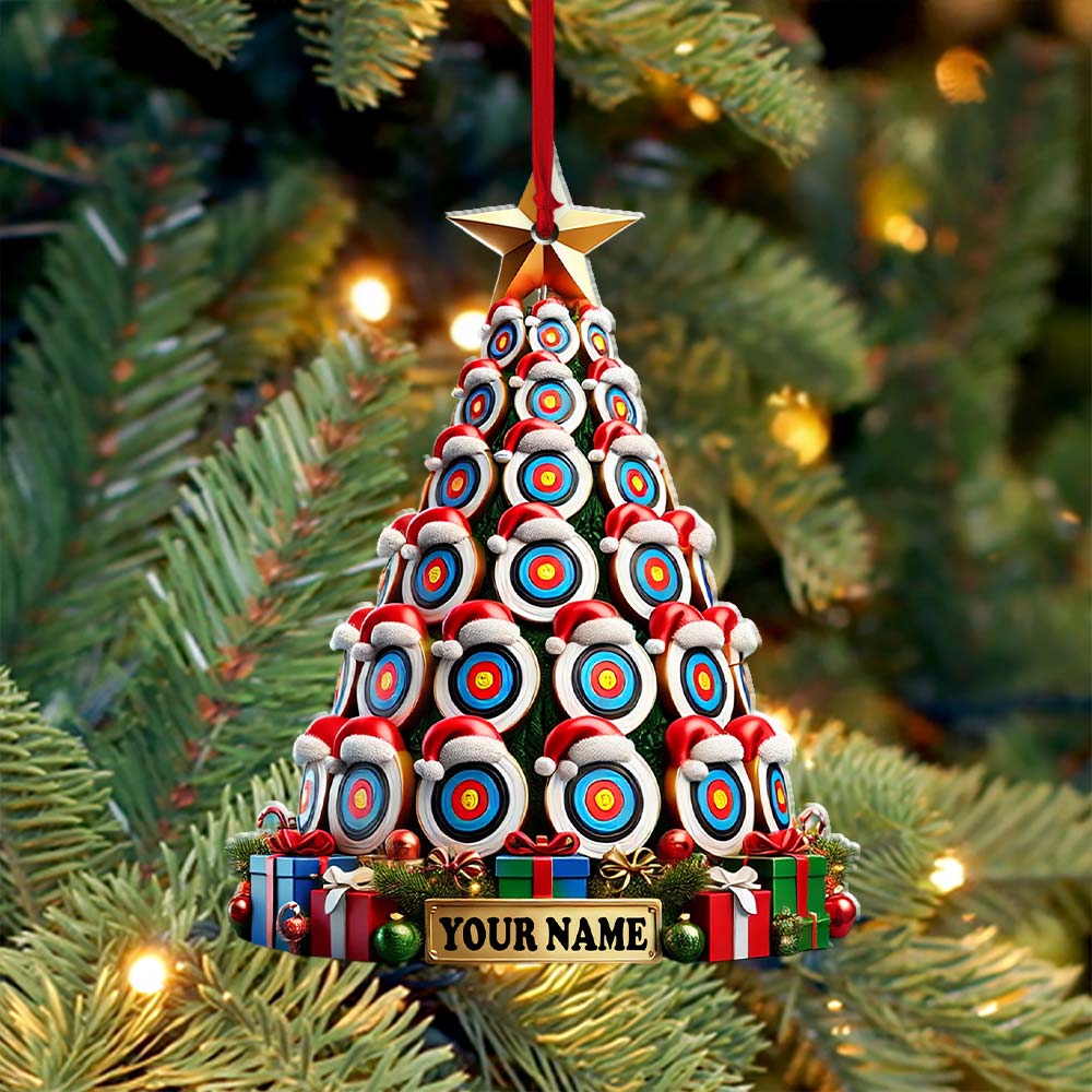 Blisscorners Custom Name Archery Christmas Tree Ornament, Christmas Gift2D Flat LM2211