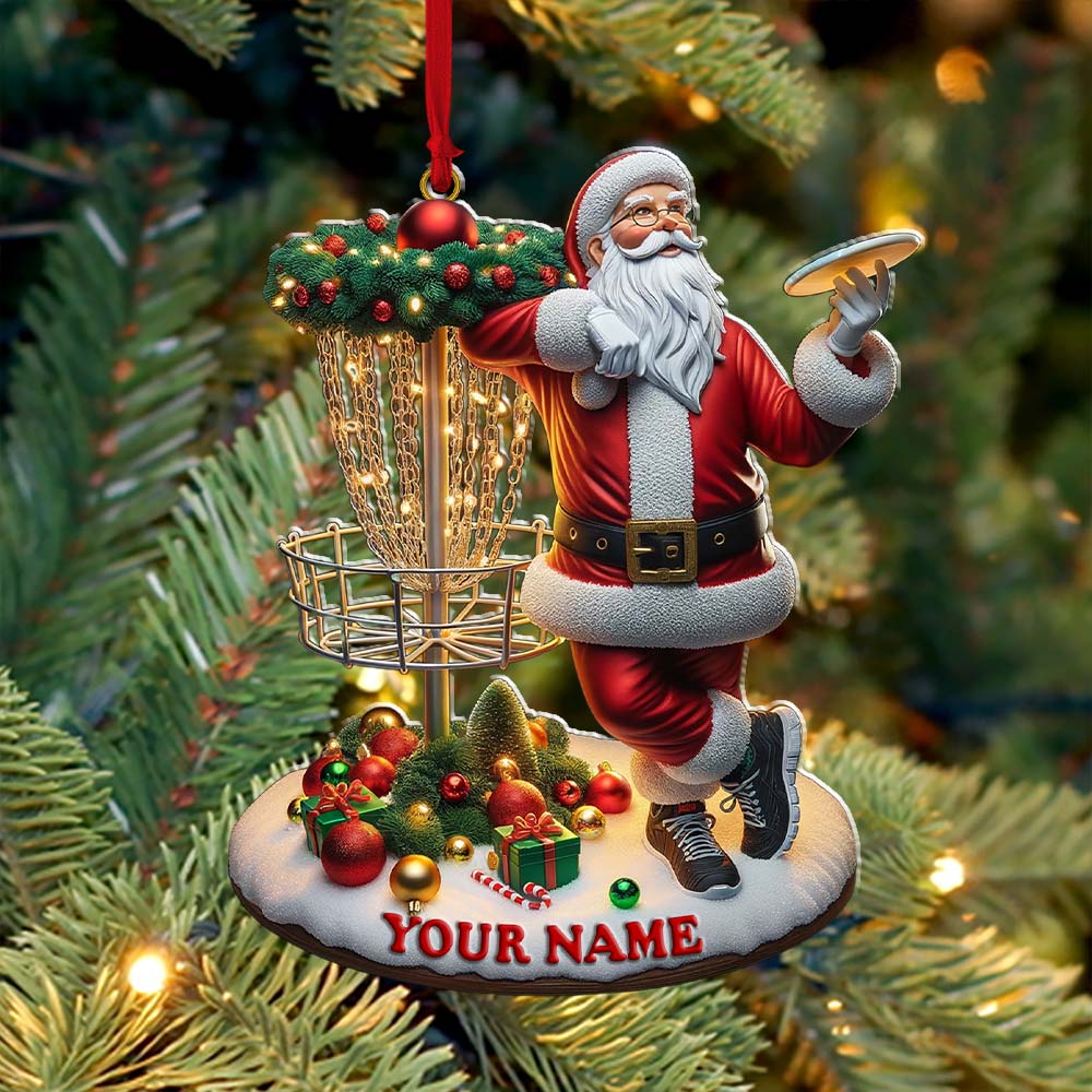 Blisscorners Custom Name Santa Ornament, Santa Christmas Gift12D Flat LM2111