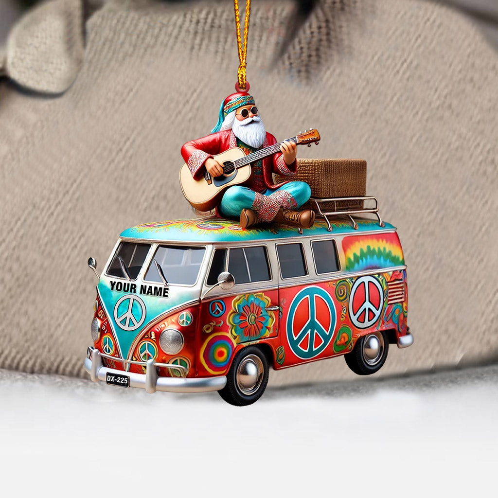 Blisscorners Happy Hippie Santa Christmas Ornament, Personalized Ornament2D Flat LM2211