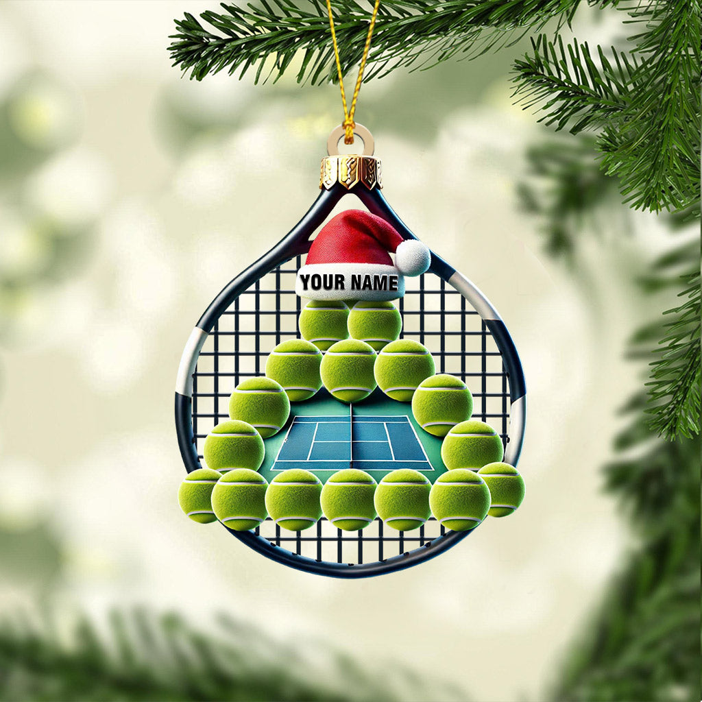 Blisscorners Tennis Balls Christmas Home Decor Christmas Ornament, Personalized Ornament2D Flat LM2211