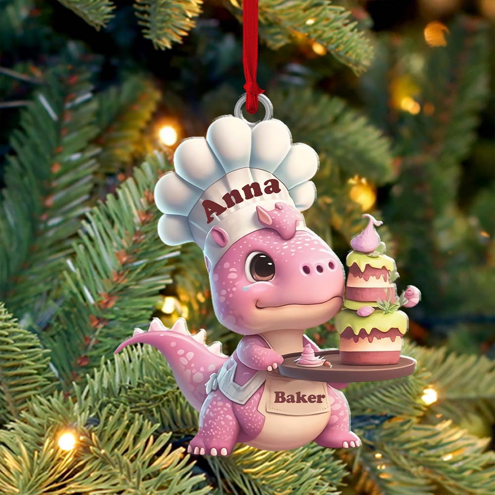 Blisscorners Custom Name Bakery Ornament, Christmas Gift for Baking Lover2D Flat LM2211