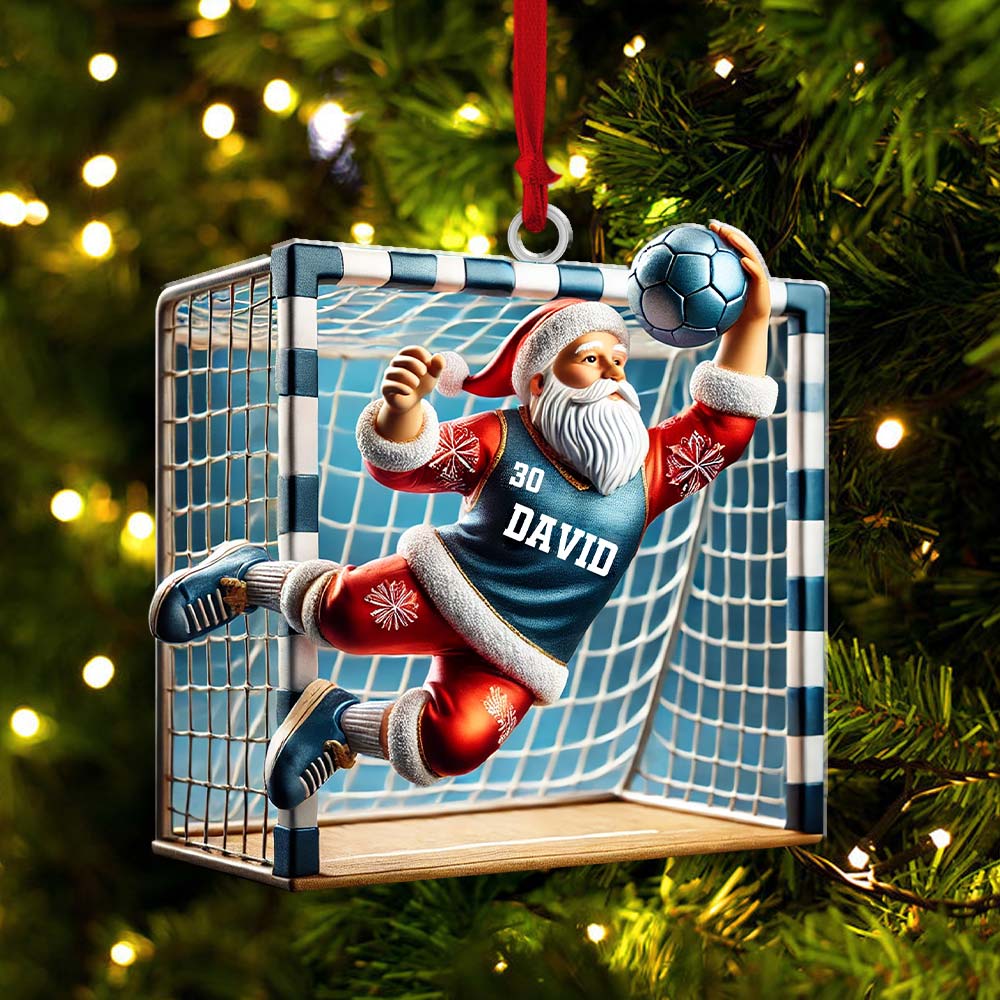 Blisscorners Custom Name and Number Soccer Ornament, Soccer Christmas Gift2D Flat LM2111