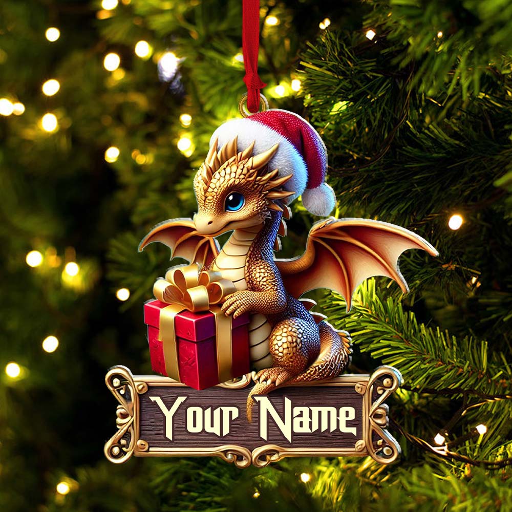 Blisscorners Custom Little Dragon Ornament, Personalized Ornament2D Flat LM2211