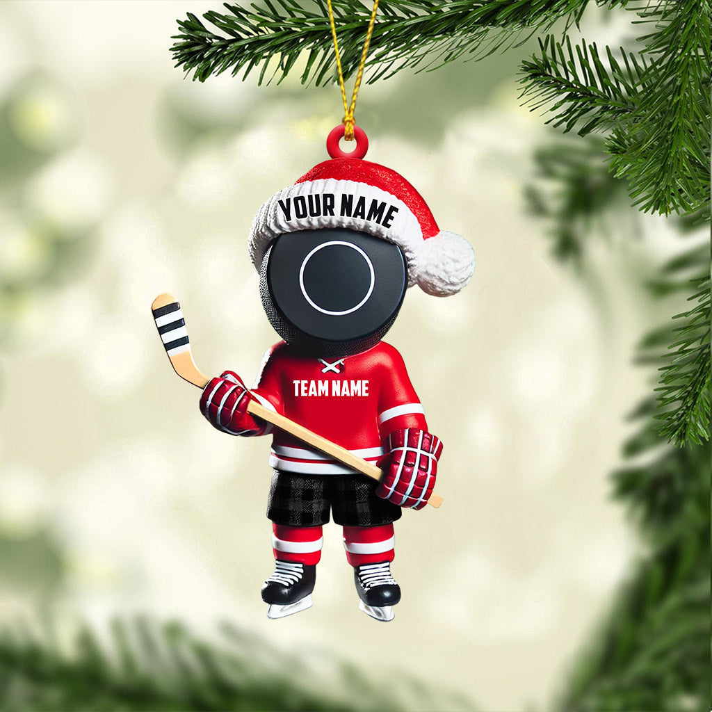 Blisscorners Squid Game Hockey Christmas Ornament, Personalized Ornament2D Flat LM2211