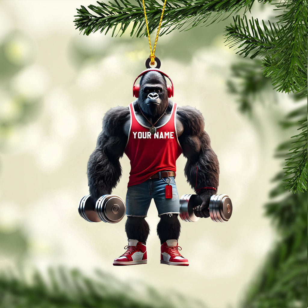 Blisscorners Dumbbells Home Decor Christmas Ornament, Personalized Ornament2D Flat LM2211