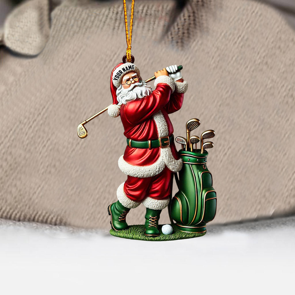Blisscorners Santa Golf Player Christmas Ornament, Personalized Ornament2D Flat LM2211