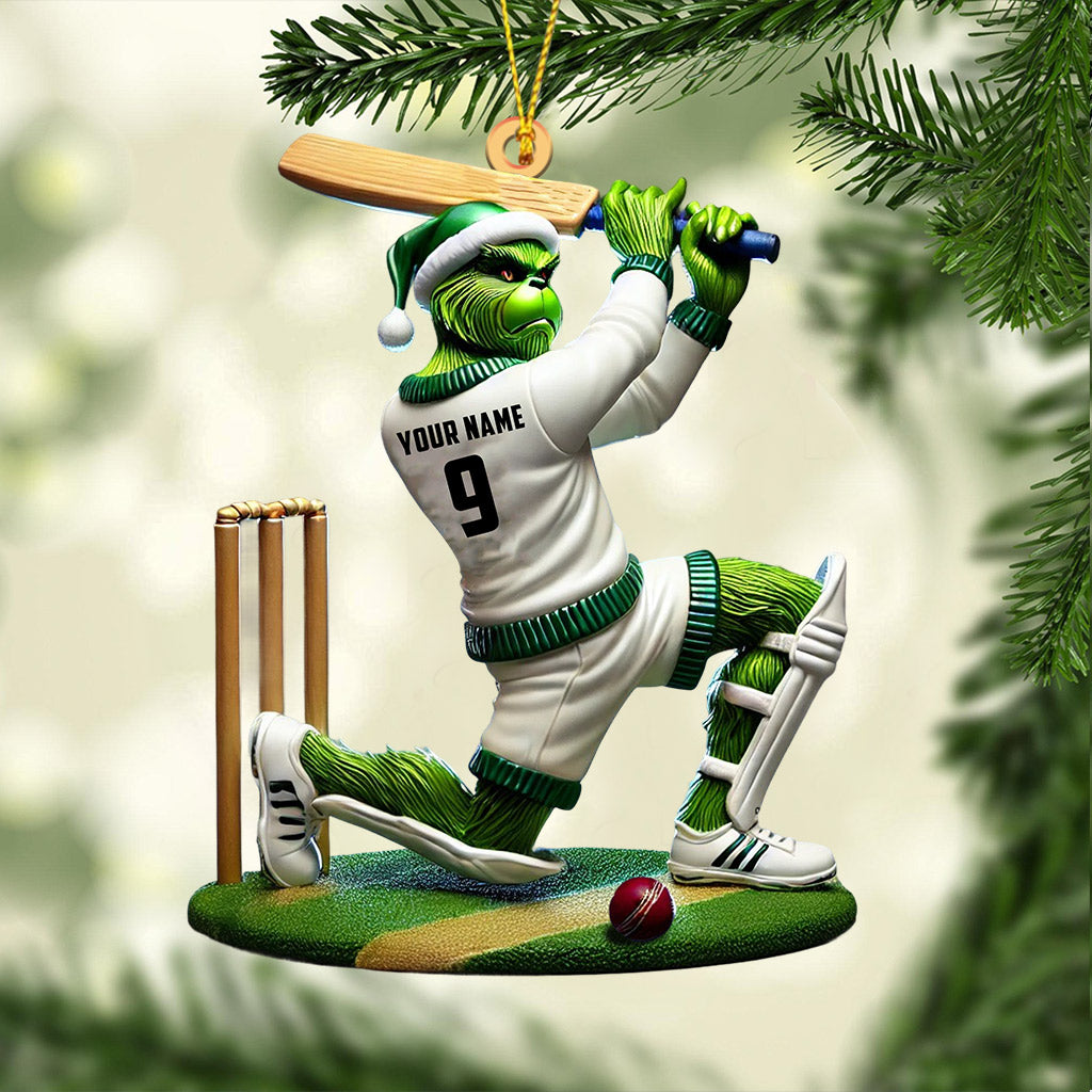 Blisscorners ELF Cricket Ball Christmas Ornament, Personalized Ornament2D Flat LM2211