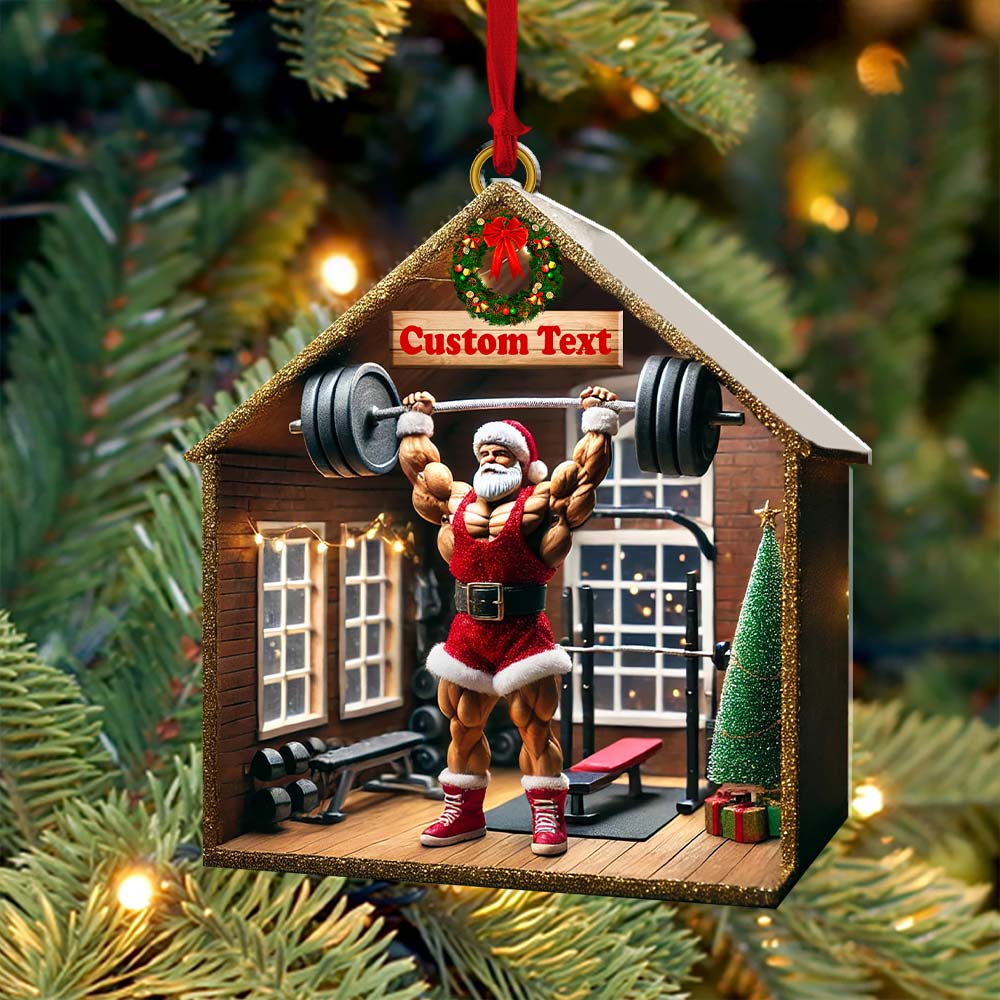 Blisscorners Weight Room Christmas Ornament, Personalized Ornament2D Flat LM2211