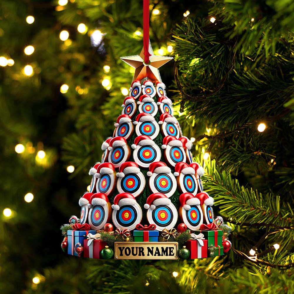 Blisscorners Custom Name Archery Christmas Tree Ornament, Christmas Gift2D Flat LM2211