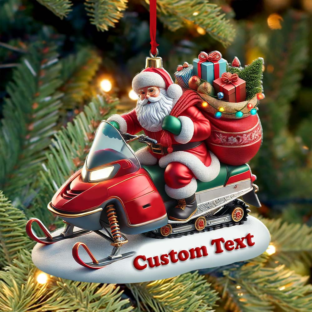 Blisscorners Custom Name Santa Ornament, Christmas Gift Decoration2D Flat LM2211